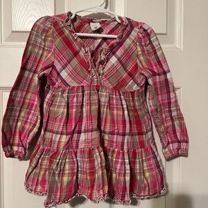 Old Navy Plaid Tiered Ruffle Tunic